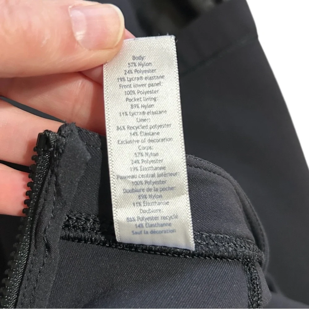 Ivivva By Lululemon Black Peplum Neoprene LS Swim Rashguard Top Pocket Sz L 14